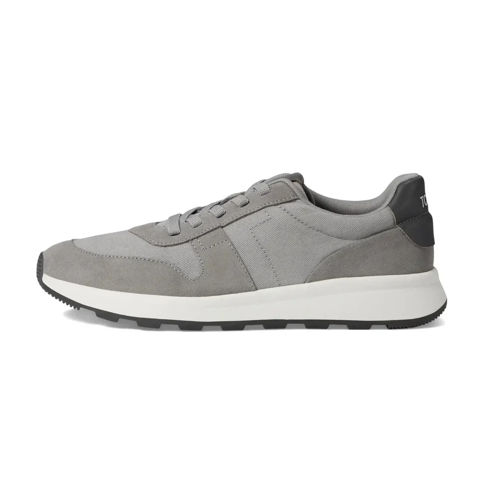 Toms Mens TRVL LITE Retro Runner Casual Sneakers Size 12 Grey Suede Twill NIB